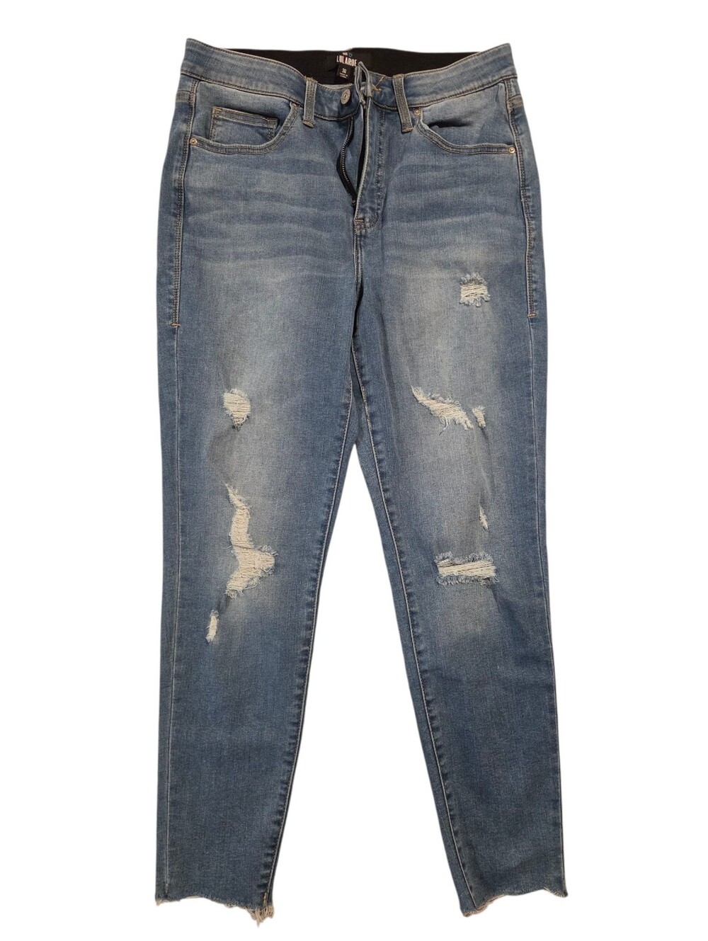 LuLaRoe Womens Light Blue Denim Slim Cropped Jeans
